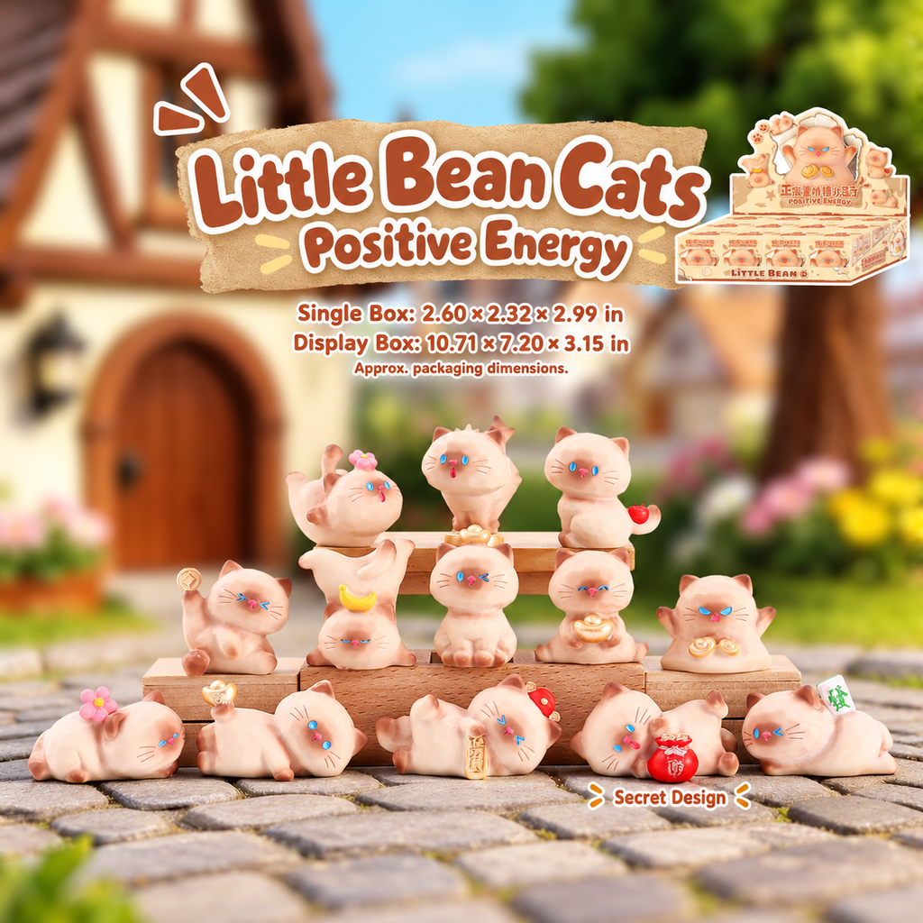 Little Bean Cats – Positive Energy Blind Box, 12 Designs + Secret (1 Box / Full Set)