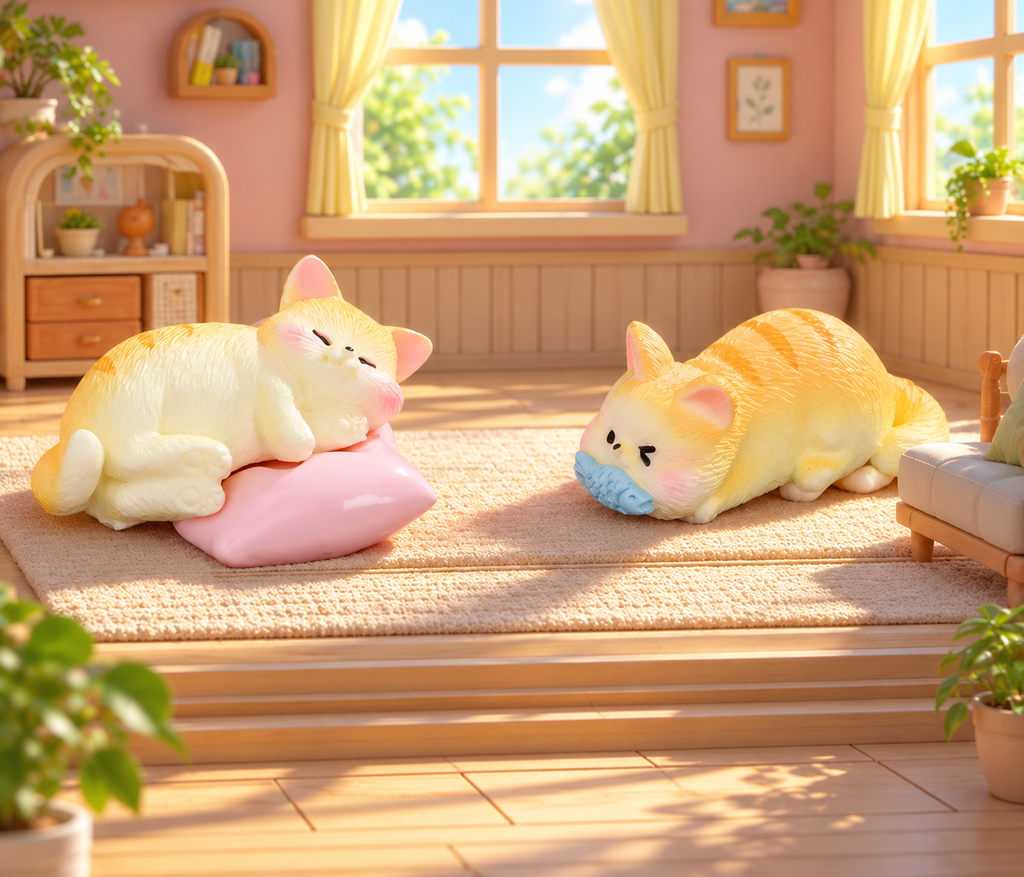 Tiny Cat Moments – Mini Resin Figurines | 4-Piece Set