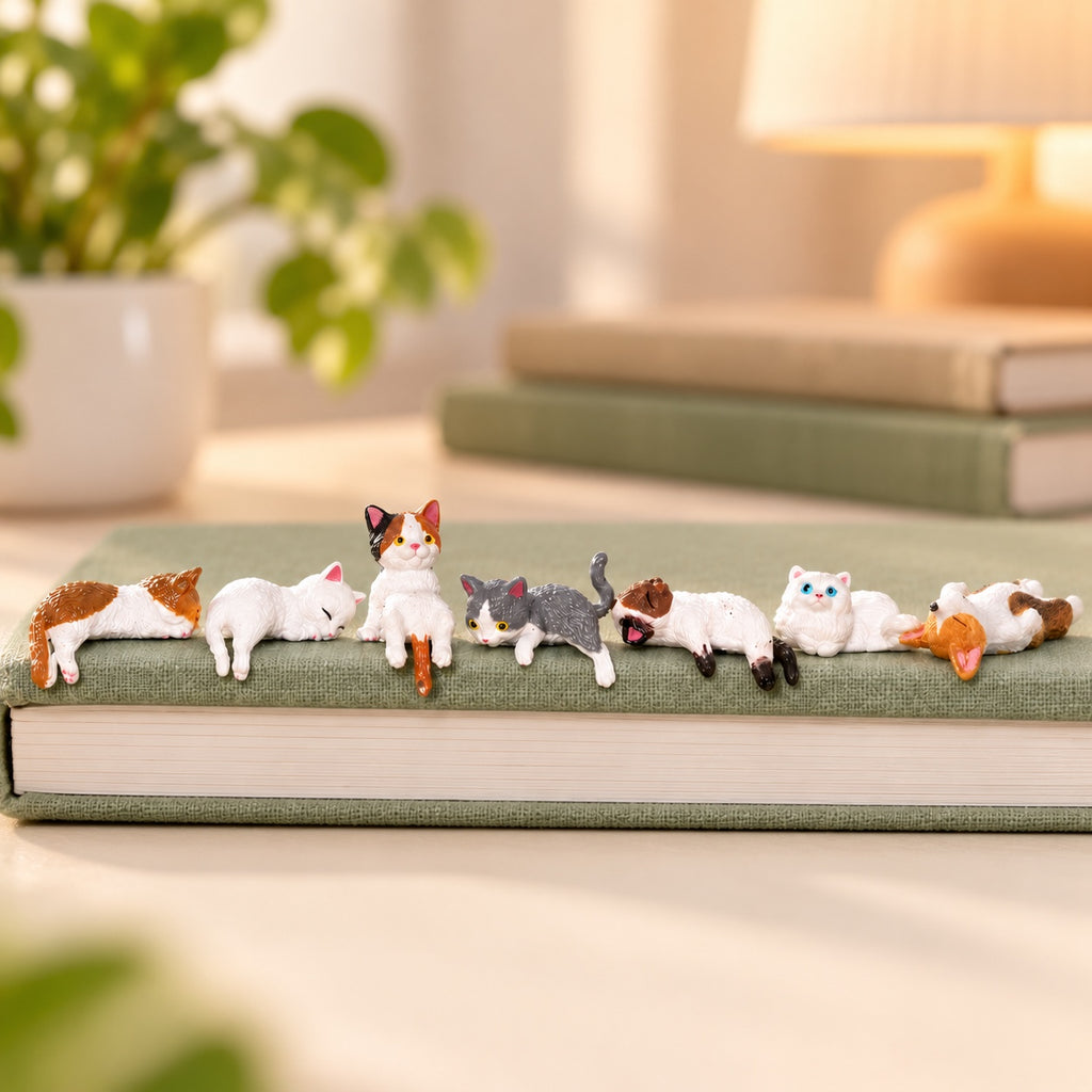Desk Nap Pals – Mini Cat & Corgi PVC Figurine Sets