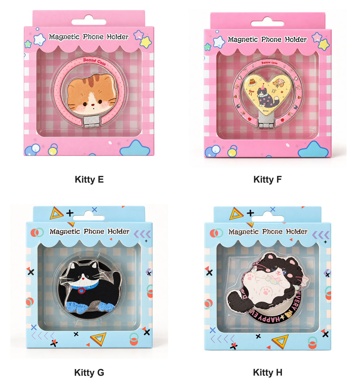 Kitty Drop MagSafe Phone Stand & Grip – Glossy Resin Magnetic Kickstand (8 Styles)