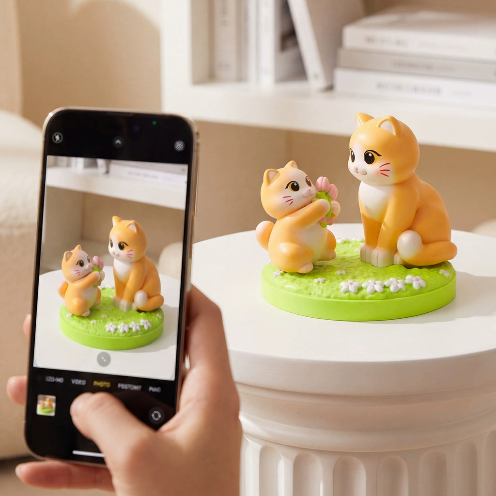 Interactive Spinning Cat Figurine – Cloud & Garden Designs｜2 Styles