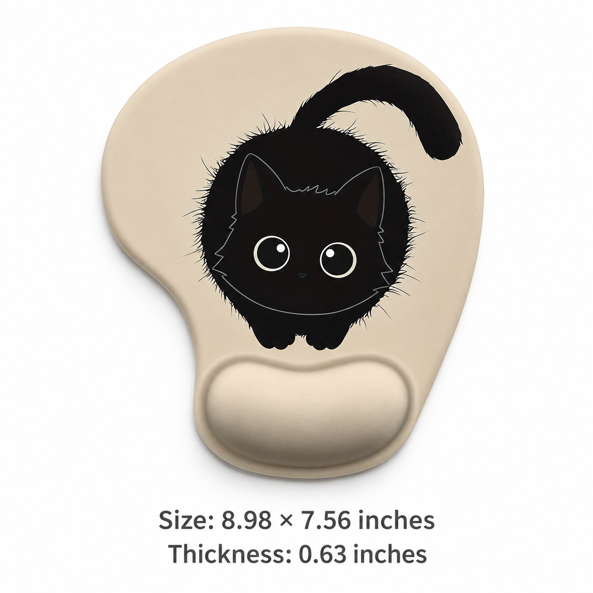 Cute Cat Mouse Pad with Silicone Wrist Rest, 12 Breeds