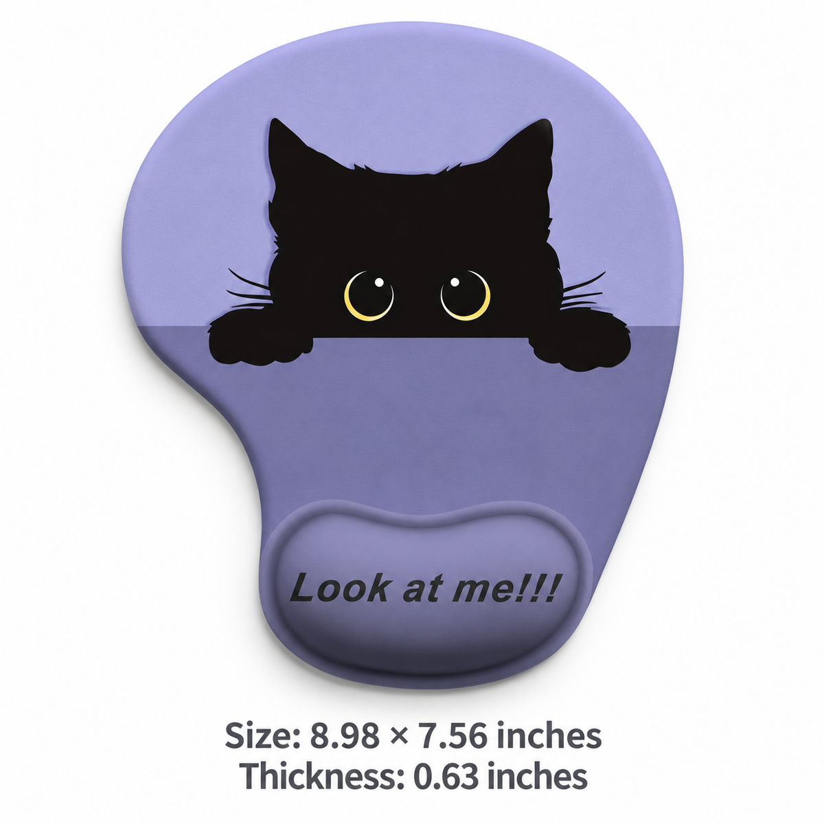 Cute Cat Mouse Pad with Silicone Wrist Rest, 12 Breeds