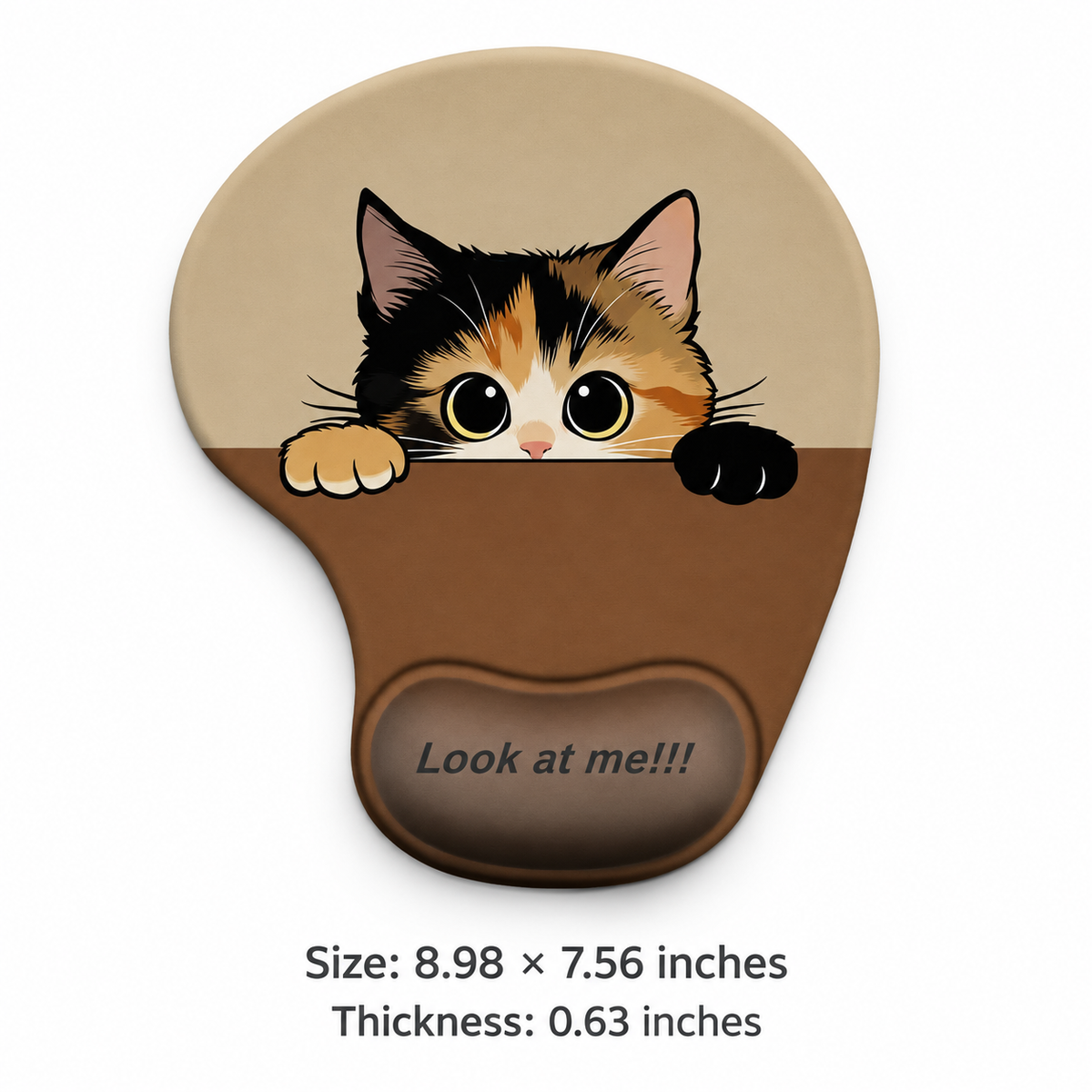 Cute Cat Mouse Pad with Silicone Wrist Rest, 12 Breeds