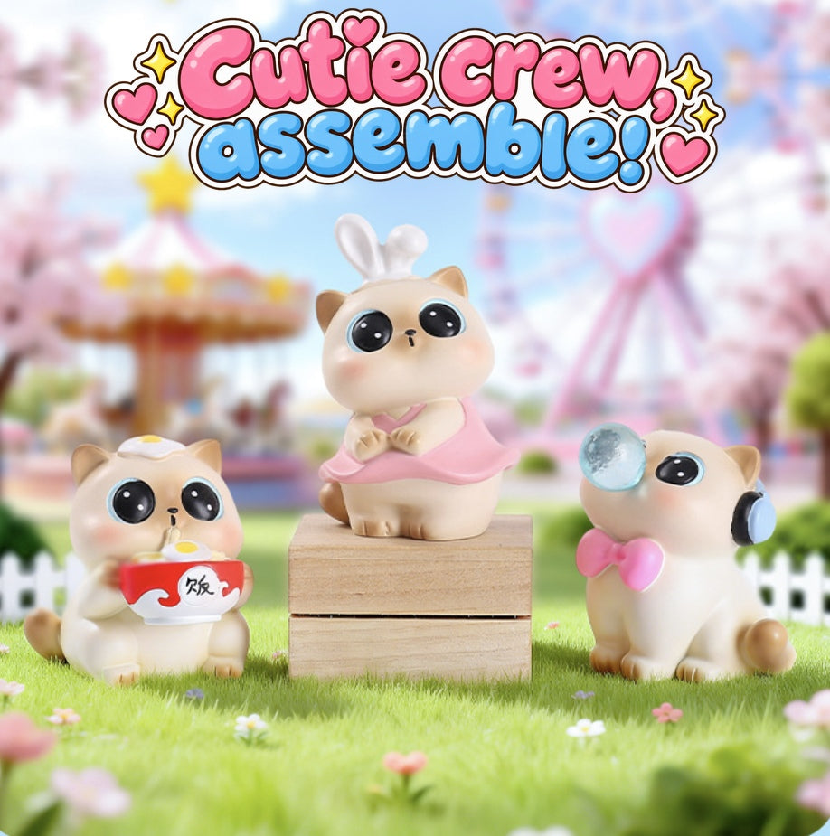 Siamese Happy Days – Everyday Cat Blind Box, 8 Designs + Secret (1 Box / Full Set)