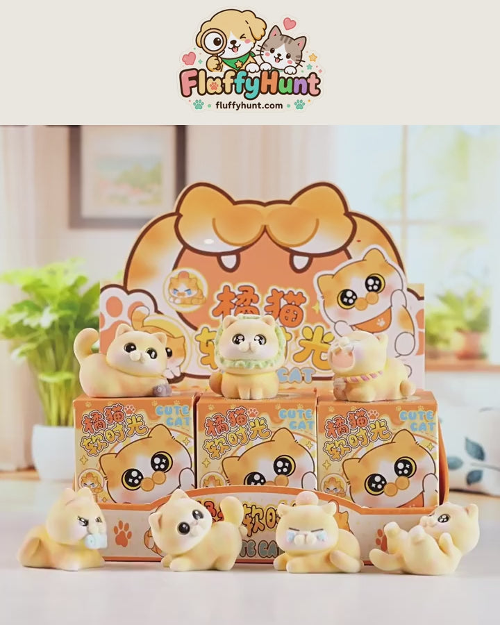 Orange Cat Cozy Moments – Resin Blind Box, 6 Designs + Secret (3%)