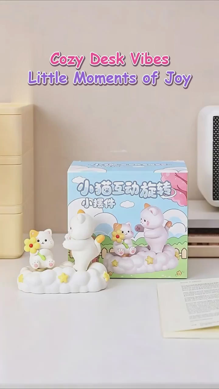 Interactive Spinning Cat Figurine – Cloud & Garden Designs｜2 Styles