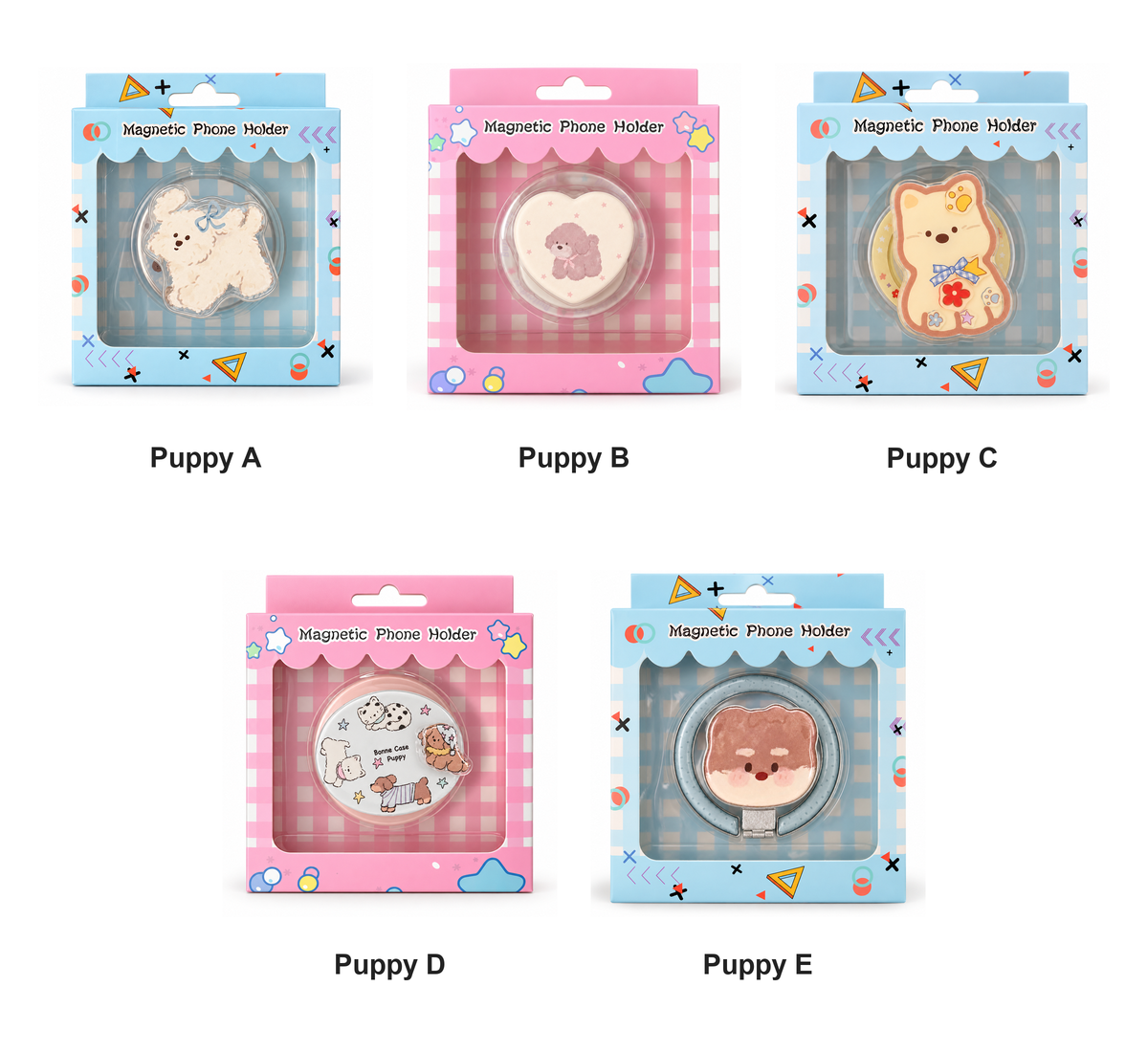 Puppy Drop Magnetic Phone Stand & Grip – Glossy Resin Magnetic Kickstand (14 Styles)