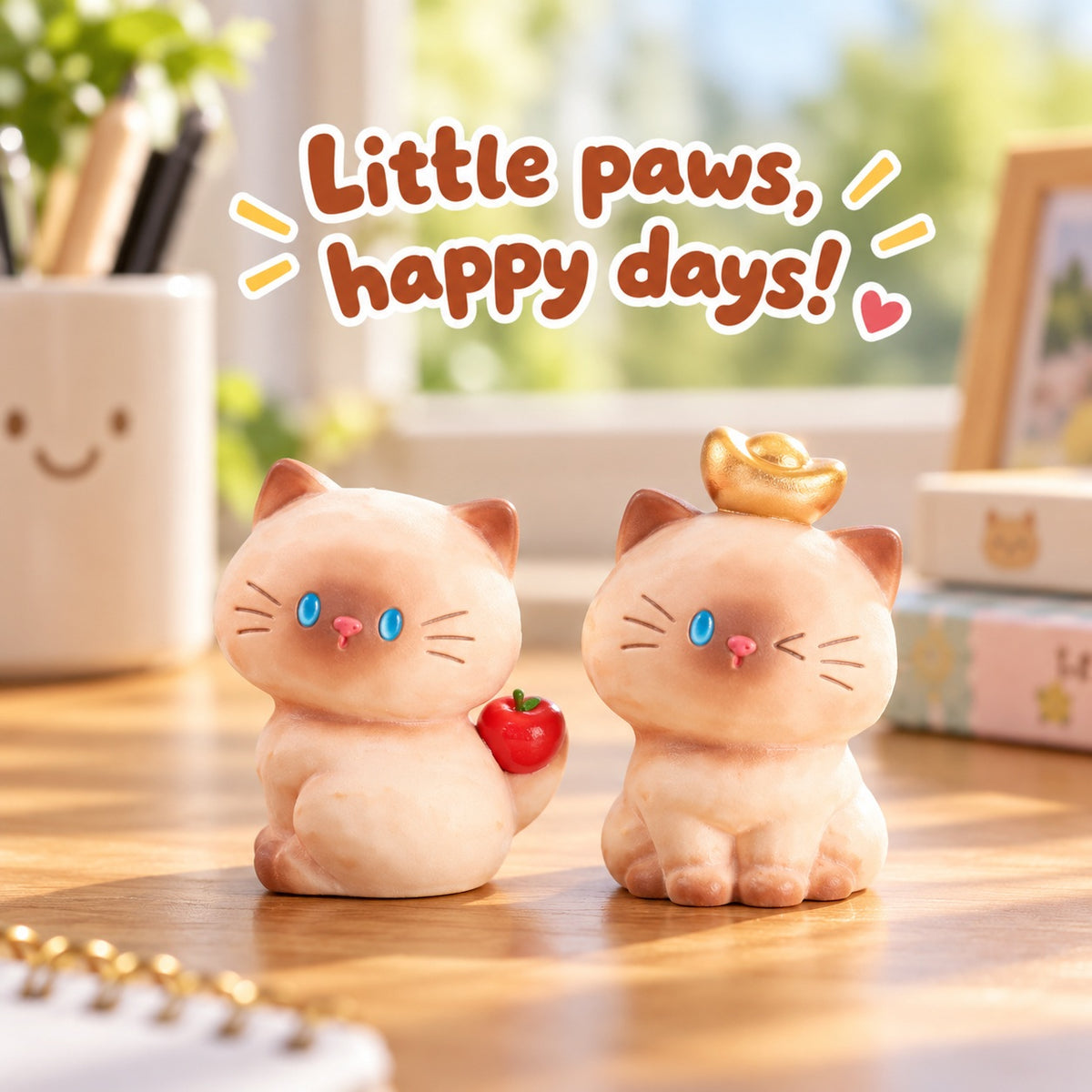 Little Bean Cats – Positive Energy Blind Box, 12 Designs + Secret (1 Box / Full Set)