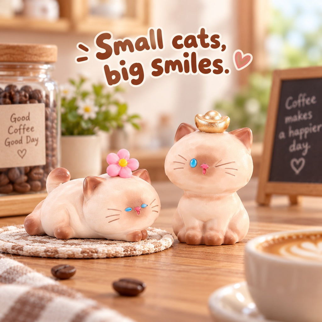 Little Bean Cats – Positive Energy Blind Box, 12 Designs + Secret (1 Box / Full Set)