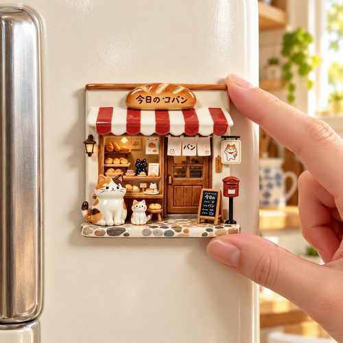 Cat Bakery – Miniature Fridge Magnet
