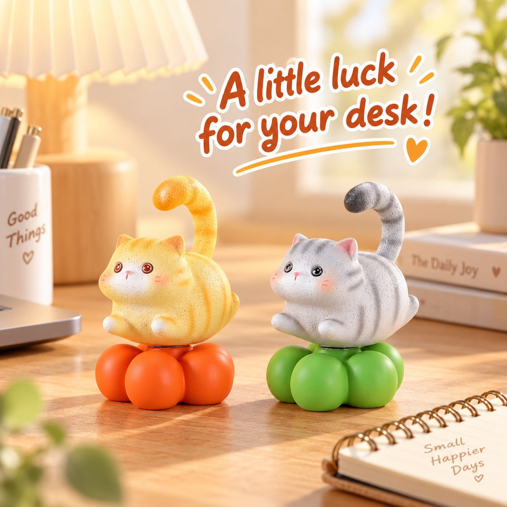 Lucky Little Cats – Pumpkin Base Cat Blind Box, 6 Designs + Secret (1 Box / Full Set)