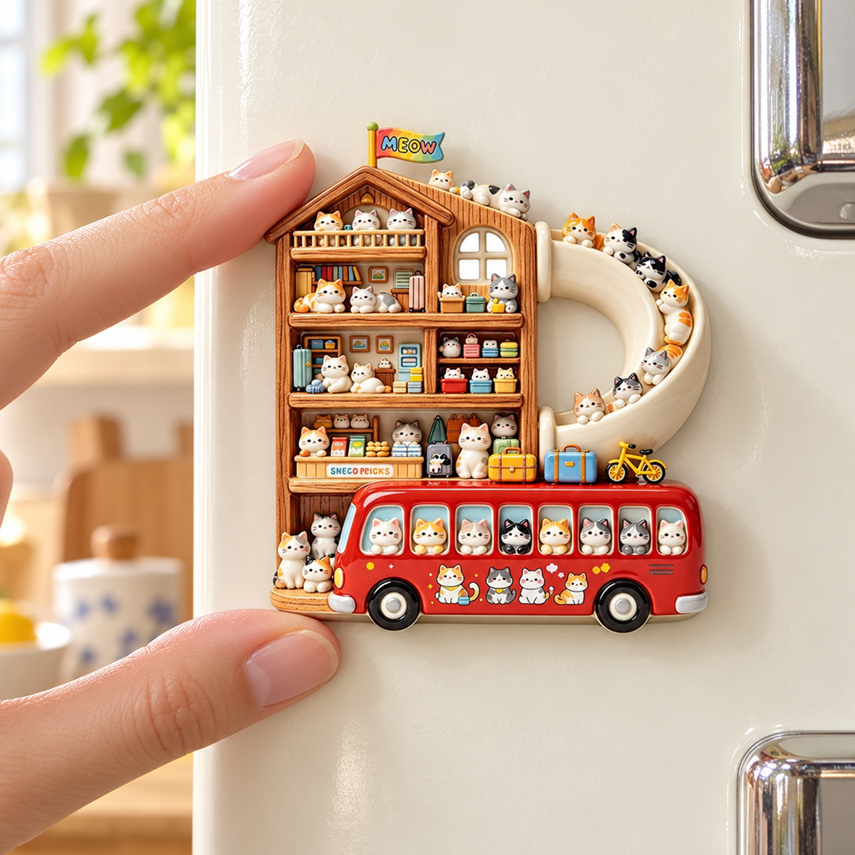 Cat Bus – Miniature Fridge Magnet