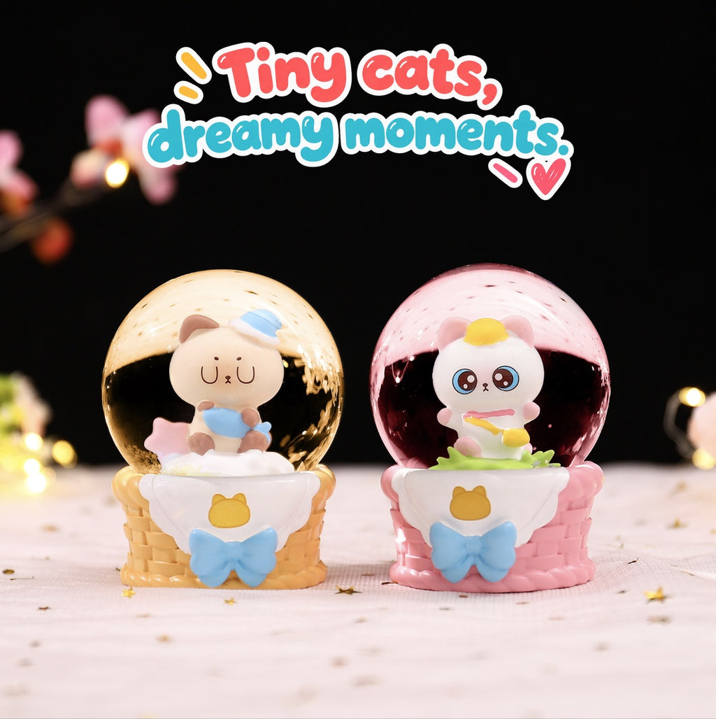 Siamese Sweethearts – Cat Crystal Globe Blind Box, 6 Designs + Secret (1 Box / Full Set)