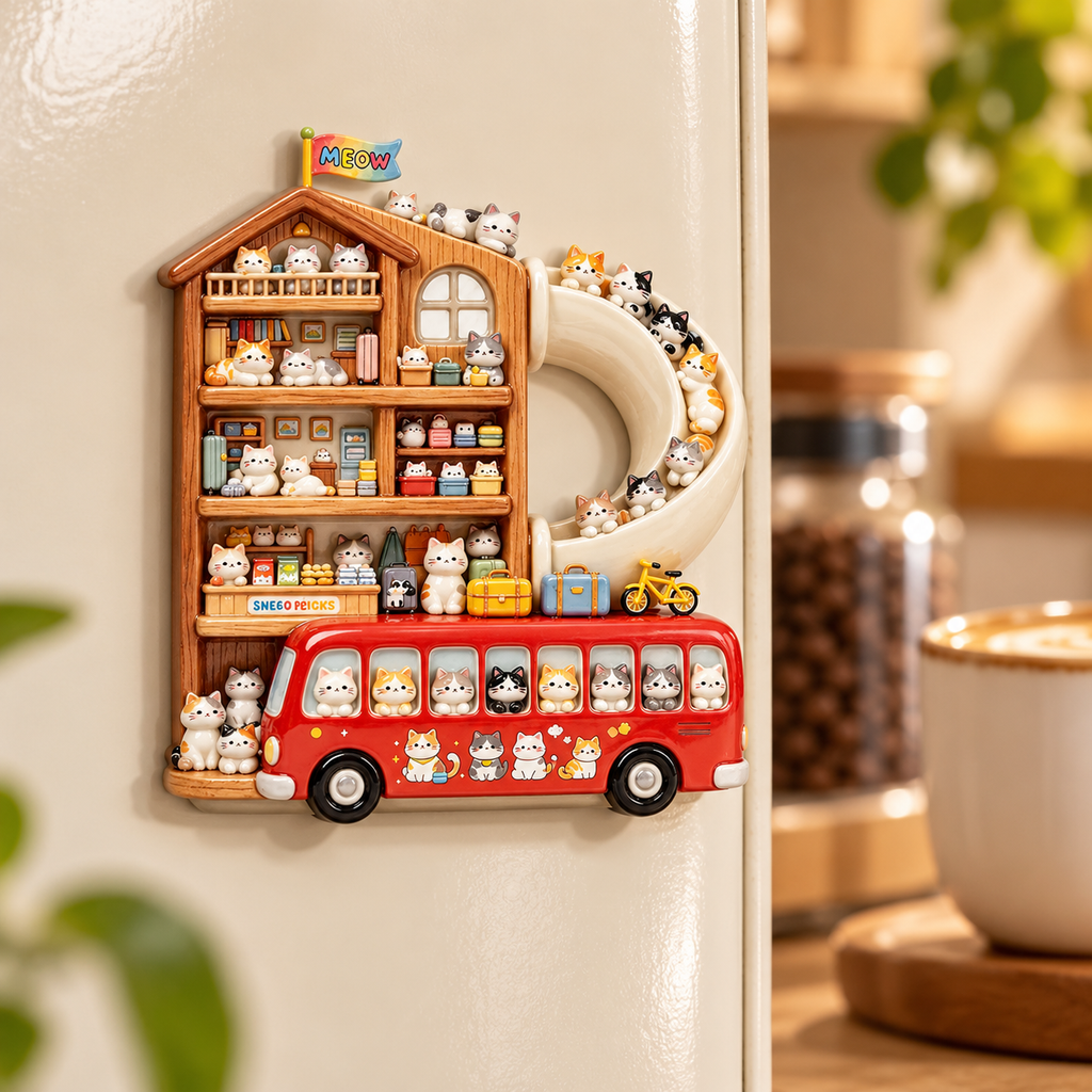 Cat Bus – Miniature Fridge Magnet