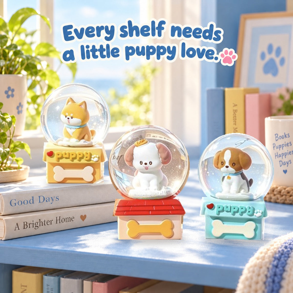 Puppy Adventures – Light-Up Glass Globe Blind Box, 6 Designs + Secret (1 Box / Full Set)