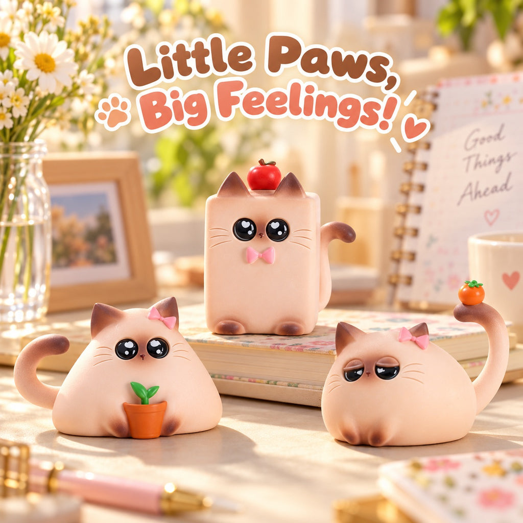 Siamese Mood Club – Cute Cat Blind Box, 6 Designs + Secret (1 Box / Full Set)