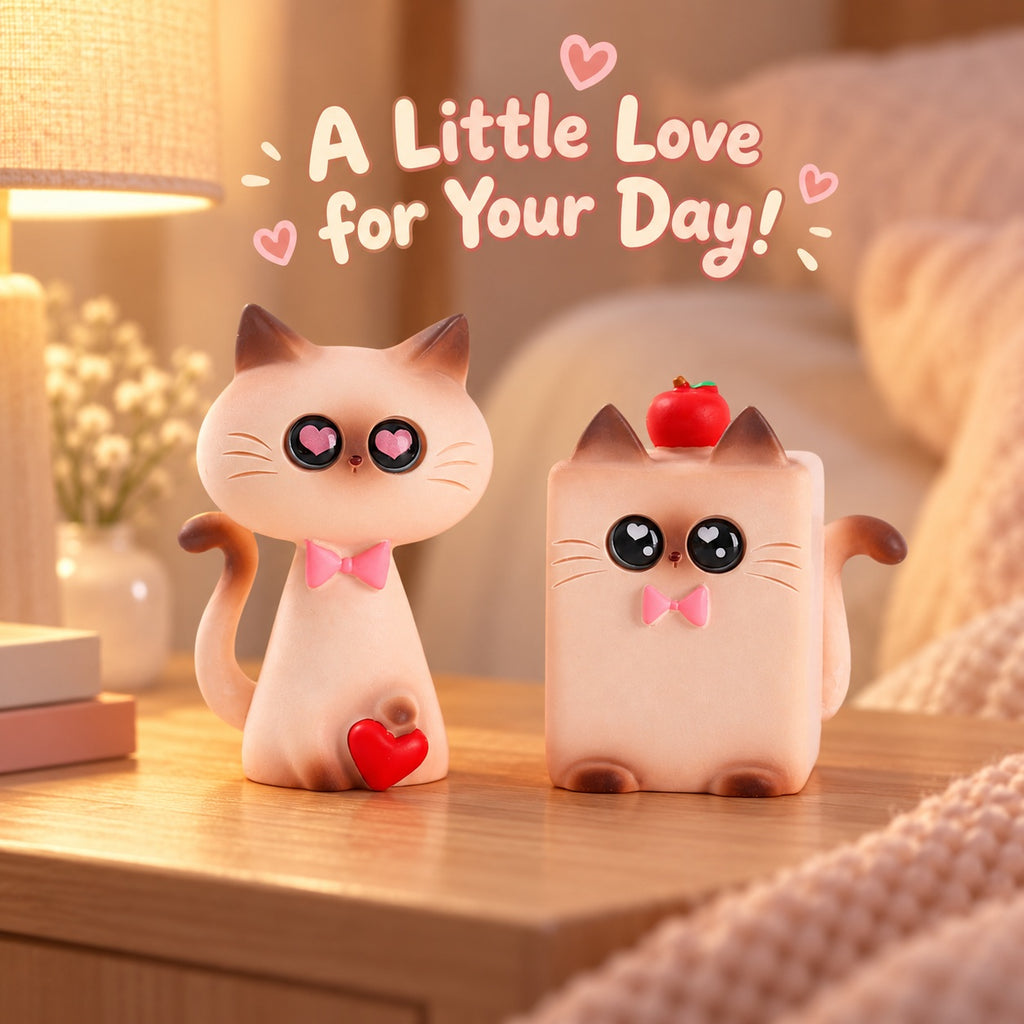 Siamese Mood Club – Cute Cat Blind Box, 6 Designs + Secret (1 Box / Full Set)