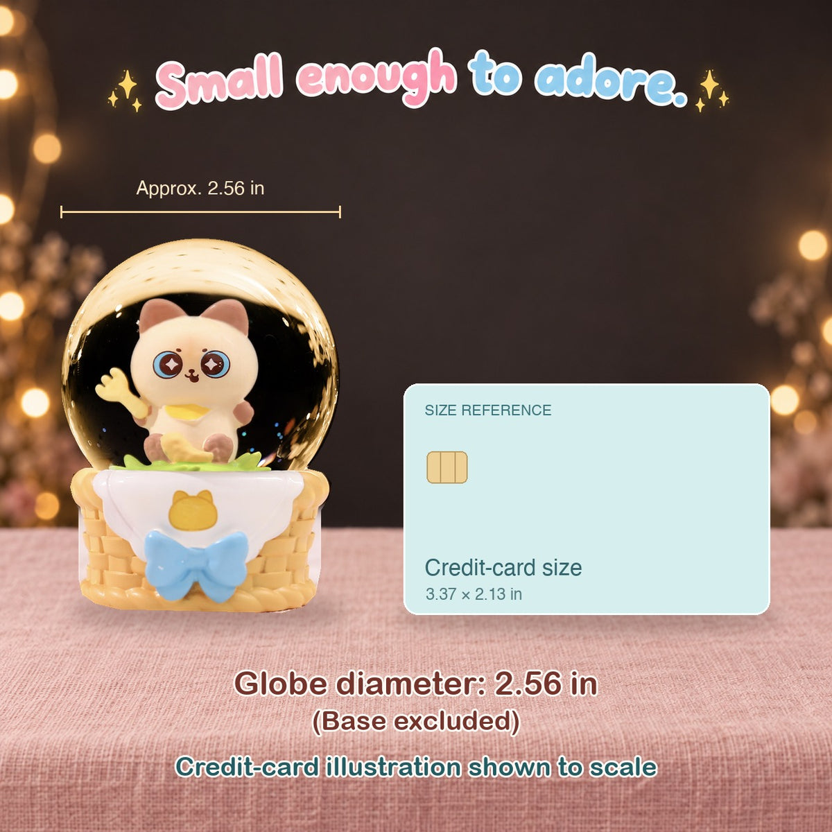 Siamese Sweethearts – Cat Crystal Globe Blind Box, 6 Designs + Secret (1 Box / Full Set)