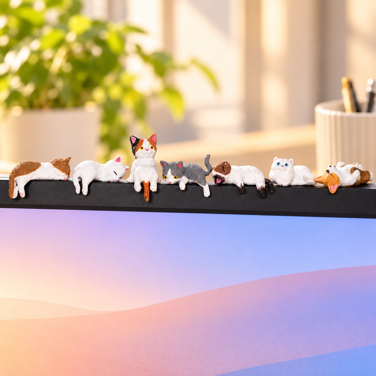 Desk Nap Pals – Mini Cat & Corgi PVC Figurine Sets